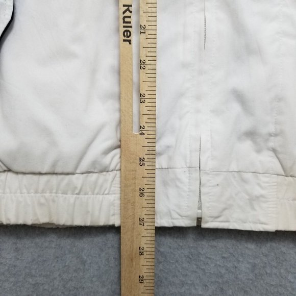 La Mode Jacket Mens XL White Long Sleeve Full Zip Pockets‎ Windbreaker - Picture 8 of 11